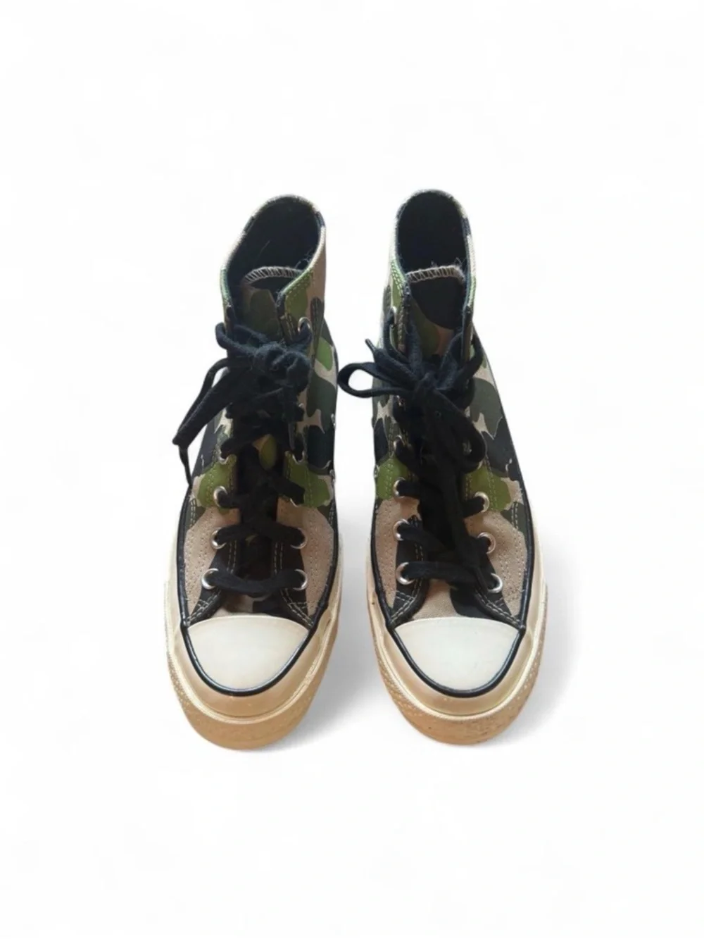 Converse Chuck 70 HI-top Camo Sneakers in Candied Ginger/Piq
